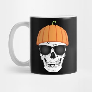 Skeleton Head Sunglasses Funny Pumpkin Head Mug